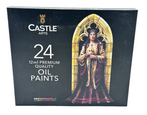 Castle Arts 24 Color Oil Paint Set 12ml Premium Pigment Fine Art Tubes Sealed Ne